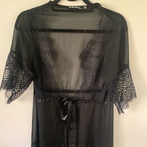 Black for love and lemons one size fits all robe